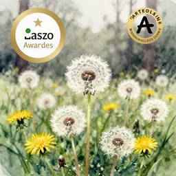 Dandelion forest, high quality watercolors, award winning, trending on ArtStation