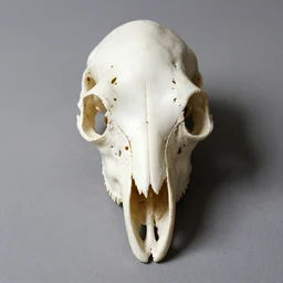 anthropomorphic bird skull