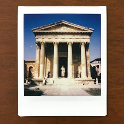 a color Polaroid photo of a ritual in an ancient Roman temple in 15 BC, HDR, 4K, trending, very very very very very realistic