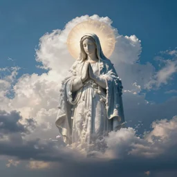 some freakin clouds painted in the form of the freakin virgin mary??