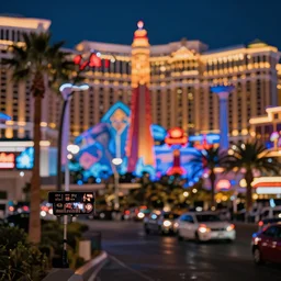 still frame from casino scenery, bokeh, detailed, las vegas