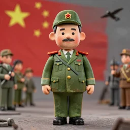 xi jinping as a highly detailed stop motion puppet addressing the chinese military before invasion of taiwan, in the style of laika studios ’ s paranorman, coraline, kubo and the two strings