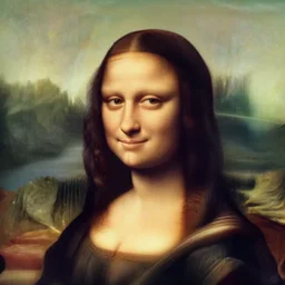 lofi ((((((((((((((((((((((((((((((mona lisa)))))))))))))))))))))))))))))) listening to music in a park, highly detailed face