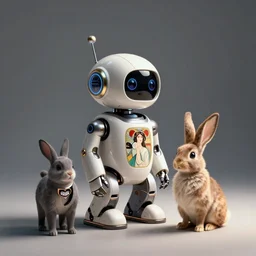 studio photo of a futuristic pet robot, by artgerm and greg rutkowski and marc newson and zaha hadid, industrial design behance lemanoosh, alphonse mucha, kindchenschema, otter fennec bunny mix, side view, volumetric light, detailed, octane render - t