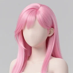 holographic detailed minimalistic hd girl with pink oil and acrylic hair