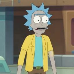 film still of rick sanchez in the new scifi movie 4 k
