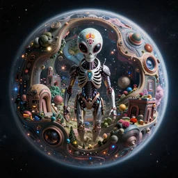 alien intelligence, creating a universe inside a sphere, intricate detailed environment, photorealistic!, octane render, mechanical, concept art, cinematic lighting, digital art, interstellar, hyper realism, sharp, cyberpunk, 8 k, de dia los muertos. by angus mckie, moebius, maciej kuciara