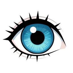 psychedelic eye close up, white background, vector art, illustration by frank frazetta and alex grey