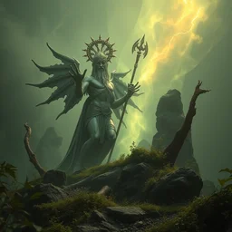 lovecraftian cosmic horror great god pan in nature cinematic high resolution sharp focus