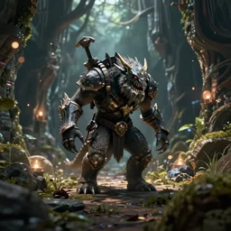 nintendo 6 4 skyrim screenshot of a monster in the catacombs, 8 k octane render, enb, bokeh, ambient occlusion.