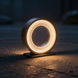Collar with neon glowing lights on it
