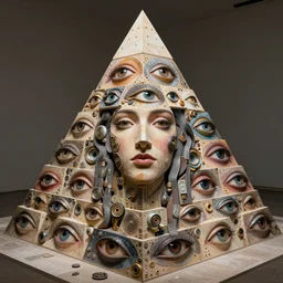 inside a fractal pyramid made of pyramids and eyes fantasy character portrait, ultra realistic, wide angle, intricate details, blade runner artifacts, highly detailed by peter mohrbacher, boris vallejo, hajime sorayama aaron horkey, gaston bussiere, craig mullins