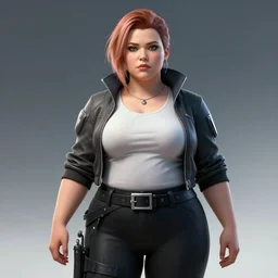 cyberpunk corporate woman, overweight | | realistic shaded, fine details, realistic shaded lighting poster by greg rutkowski, diego gisbert llorens, magali villeneuve, artgerm, jeremy lipkin and rob rey
