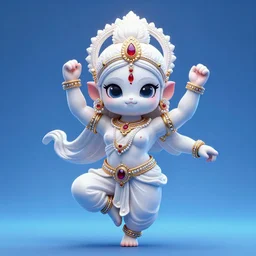 muscular cute kawaii white hindu girl wearing intricate hindu accessories dancing by greg rutkowski, digital art, blue lighting trending on artstation, hd, 8 k, highly detailed, good lighting, beautiful, epic, masterpiece