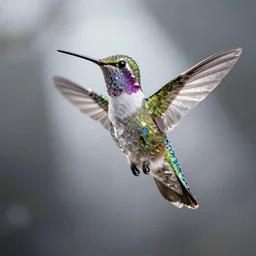 hummingbird made out of crystal