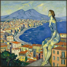 city of naples, italy, painted by fernand leger
