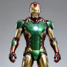 iron man with green coloured suit
