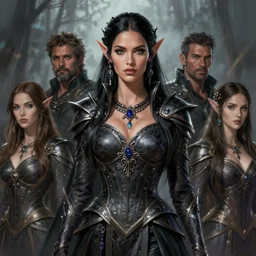 megan fox dark elf princess, highly detailed, d & d, fantasy, highly detailed, digital painting, trending on artstation, concept art, sharp focus, illustration, global illumination, shaded, art by artgerm and greg rutkowski and fuji choko and viktoria gavrilenko and hoang lap