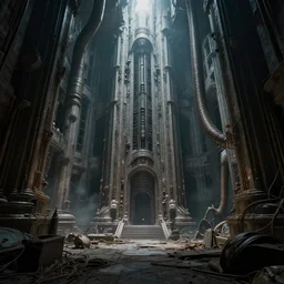 inside twisted abandoned H.R.Giger city , 8k, HDR, award-winning, trending on, artstation, smooth, sharp focus, super resolution,  cinematic, volumetric lighting, unreal engine 5