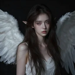 beautiful portrait of an angelic aesthetic! stunning noir fae by Peter Mohrbacher and Ross Tran, cgsociety, artstation, soft render, soft lighting, contrast, dark