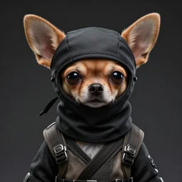 extremely hyperrealistic dslr still of ninja chihuahua, stunning 8 k octane comprehensive 3 d render, inspired by istvan sandorfi & greg rutkowski & unreal engine, perfect symmetry, dim volumetric cinematic lighting, extremely hyper - detailed, extremely lifelike attributes & lifelike texture, intricate attributes, masterpiece, artstation, stunning