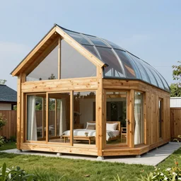 casa de madera - cupulas cristal, foto profesionales