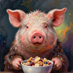 Manbearpig is half man half bear half pig I'm super cereal beautiful stunning portrait by wassily kandinsky