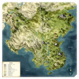 High Fantasy D&D World Map