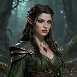 A fantasy comic book style portrait painting of buffy the vampire slayer as a elven druid, unreal 5, DAZ, hyperrealistic, octane render, RPG portrait, dynamic lighting