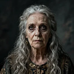 weird scary old woman photorealistic