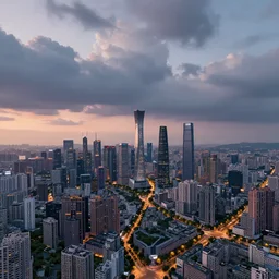 “axonometric view of a vast! China city during cloudy sundown, made in pixel art style , #pixelart”