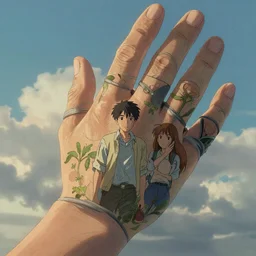 Twin Peaks artwork by Tomer Hanuka Rendering of a close up of a hand wrapped, full of details, by Makoto Shinkai and thomas kinkade, Matte painting, trending on artstation and unreal engine