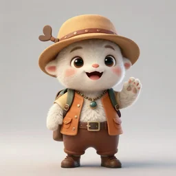 A adorable whimsical creature wearing adventurer's clothing, expressive pose, highly detailed, digital painting, artstation, concept art, smooth, sharp focus, studio light, by Justin Gerard,