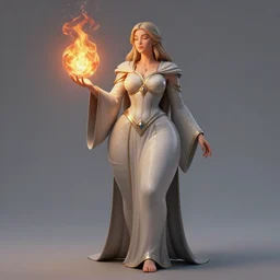 Closed eyes. Hearthstone official professional art. A sorceress, wearing a robe casting a fire ball. Amazingly logical & professional physical body parts (face, arms, legs, hair, insanely inflated hips, incredibly tiny waist). Full body realistic, sharp focus, 8k high definition, insanely detailed, intricate, elegant, smooth, sharp focus, illustration, ArtStation