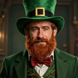 hyperrealistic mixed media image of a ryan reynolds disguised as a leprechaun, stunning 3 d render inspired art by istvan sandorfi and greg rutkowski, perfect facial symmetry, realistic, highly detailed attributes and atmosphere, dim volumetric cinematic lighting, 8 k octane extremely hyper - detailed render, post - processing, masterpiece,