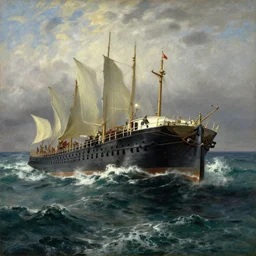 atlantas sinking beneath the waves by ivan aivazovsky, oil on canvas, 1 8 8 6
