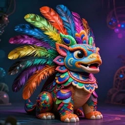 colorful and festive captivating quetzalcoatl, quetzal feathers, rich vivid colors, ambient lighting, dynamic lighting, 4 k, atmospheric lighting, painted, intricate, highly detailed by charlie bowater