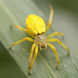 una arana amarilla