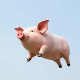 a flying pig sculpture