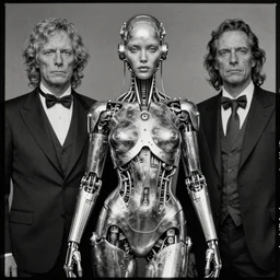 3 d chromium and graphite render of a cyborg machina - nymphette, portrait by tony diterlizzi and h. r. giger, ilford hp 5, 5 5 mm, hyper realistic, hyper - mechanistic by artgerm, gustav dore, peter mohrbacher, gothcore, disturbia, joseph christian leyendecker