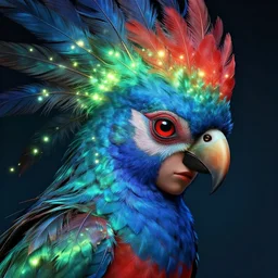 A quetzal goddess , quetzal feathers glowing, extremely detailed and beautiful face, By Artgerm,  trending on artstation.
