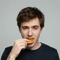 man eating his own head