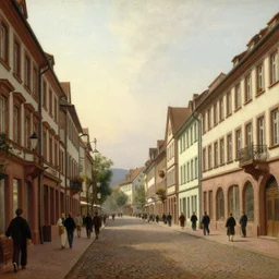 Streets of Heidelberg, Germany, 1875, painting by Albert Bierstadt