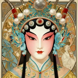 portrait of a machine, machine face, upper half portrait, decorated with chinese opera motifs, asian, bian lian, traditional chinese art, intricate, elegant, highly detailed, symmetry, digital painting, artstation, concept art, smooth, sharp focus, illustration, art by artgerm and greg rutkowski and alphonse mucha, 8 k