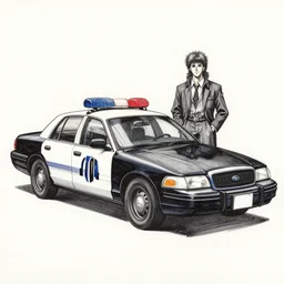 8 0 s black ink liner pen sketch of a police car, realistic style by gnomon and marvel, gnomon, boris vallejo, gnomon, boris vallejo, high quality paper, gnomon, 1 9 8 0 s, boris vallejo, gnomon, boris vallejo, gnomon, ayami kojima castlevania