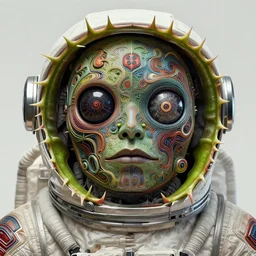 a venus flytrap monster astronaut defined facial features, intricate abstract. cyberpunk, symmetrical facial features. by ruan jia and artgerm and range murata and wlop and ross tran and william - adolphe bouguereau and beeple. key art. fantasy illustration. award winning, artstation, intricate details, realistic, hyperdetailed, 8 k resolution