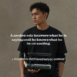 a man does not know what he is saying until he knows what he is not saying.