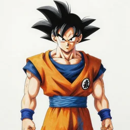 yoji shinkawa drawing of goku, metal gear solid
