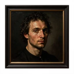 a tightly framed portrait a very ordinary person, facing front, by Caravaggio, high contrast, dark background, brooding, unnerving, anatomically correct, beautiful perfect face, sharp focus, Highly Detailed, Cinematic Lighting, 8k, HD