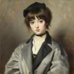 a portrait of a cute anime girl, high fashion, painting by gaston bussiere, craig mullins, j. c. leyendecker